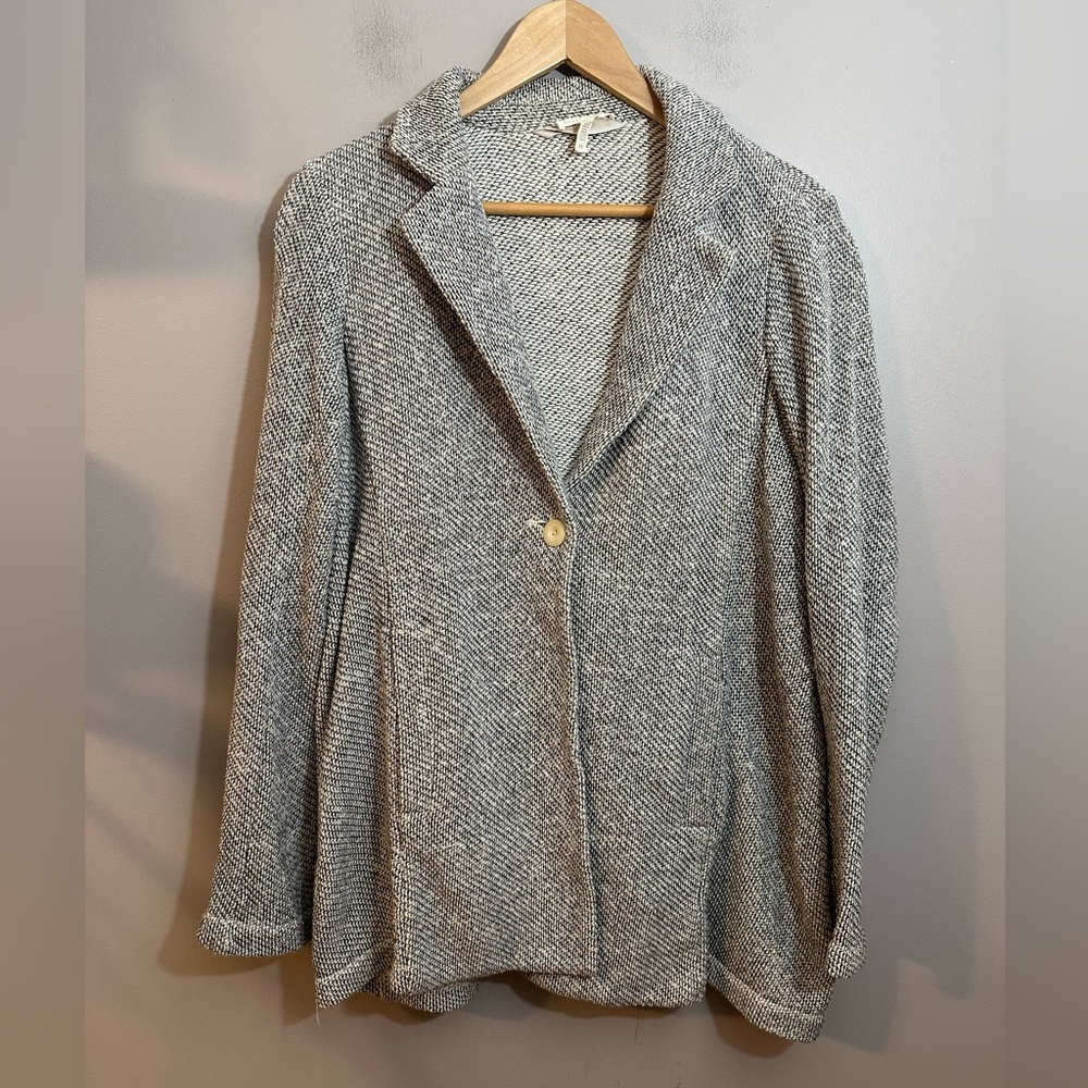 Eileen Fisher Knit Blazer 100% Organic Cotton Size Small